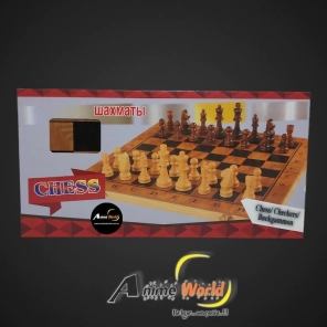 JUEGO DE MESA 3 EN 1 - AJEDREZ-DAMA-BACKGAMMON MOD2 (A0410)