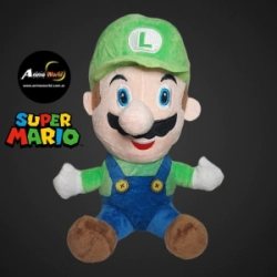 PELUCHE SUPER MARIO BROSS - LUIGGI SENTADO (25CM APROX) (P0837)