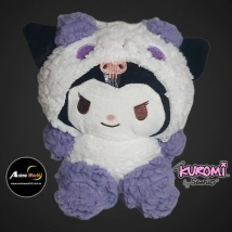 PELUCHE KUROMI CON CAPUCHA #2 (22CM APROX) (P0879)