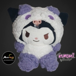 PELUCHE KUROMI CON CAPUCHA #2 (22CM APROX) (P0879)