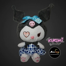 PELUCHE KUROMI CON CORAZON #1 (33CM APROX) (P0916)