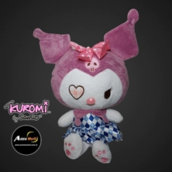PELUCHE KUROMI CON CORAZON #2 (33CM APROX) (P0917)