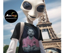 REMERA ALGODON + MESSI INTERNACIONAL (TALLA L) (R0957)