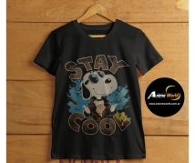 REMERA ALGODON IMPORTADO + SNOOPY STAY COOL (TALLA L) (R0962)