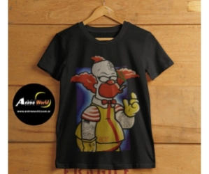 REMERA ALGODON IMPORTADO + LOS SIMPSONS KRUSTY (TALLA M) (R0975)