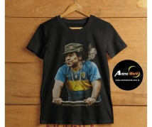 REMERA ALGODON + MARADONA BOCA (TALLA L) (R0985)