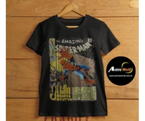REMERA ALGODON + SPIDERMAN COMICS (TALLA S) (R0988)