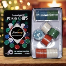 JUEGO DE MESA FICHAS DE POKER EN COFRE (A0436)