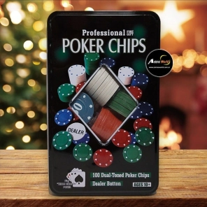 JUEGO DE MESA FICHAS DE POKER EN COFRE (A0436)