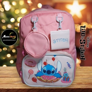 MOCHILA STITCH ROSA #1 (27x35CM APROX) (M0032)