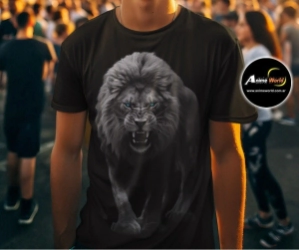 REMERA ALGODON + LEON (TALLA M) (R0990)