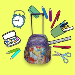 MOCHILA CAMPANITA #1 CON CARRO (30x33x12CM APROX) (M0043)