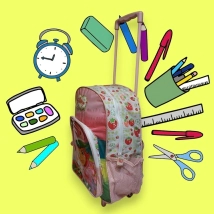 MOCHILA FRUTILLITA #2 CON CARRO (38x45x18CM APROX) (M0046)