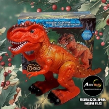 DINOSAURIO A PILA DP6 REX (MOV LUZ Y SONIDO) INCLUYE PILAS (32CM APROX) (A0491)