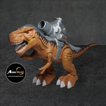 DINOSAURIO A PILA DP11 LANZA BOLAS (MOV LUZ Y SONIDO) (CAJA 24x20CM) (A0492)