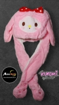 GORRO PELUCHE LEVANTA OREJAS KITTY-KUROMI #4 (60CM APROX) (P1198)