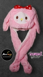 GORRO PELUCHE LEVANTA OREJAS KITTY-KUROMI #4 (60CM APROX) (P1198)