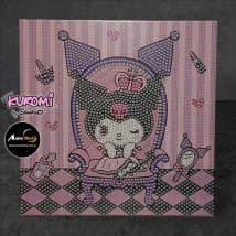 CUADROS PARA PEGAR PIEDRITAS KUROMI #2 (20x20CM) (A0525)