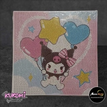 CUADROS PARA PEGAR PIEDRITAS KUROMI #3 (20x20CM) (A0526)