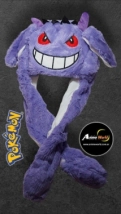 GORRO PELUCHE LEVANTA OREJAS POKEMON GENGAR (60CM APROX) (P1236)