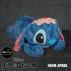 PELUCHE STITCH PREMIUM - STITCH AZUL ACOSTADO #1 (56CM APROX) (P1331)