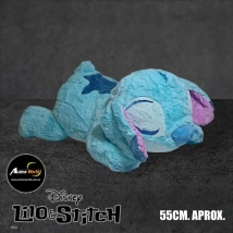 PELUCHE STITCH PREMIUM - STITCH CELESTE ACOSTADO #1 (55CM APROX) (P1332)
