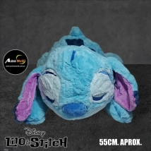 PELUCHE STITCH PREMIUM - STITCH CELESTE ACOSTADO #1 (55CM APROX) (P1332)