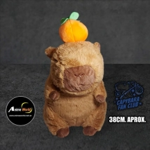 PELUCHE CARPINCHO-CAPIBARA CON DURAZNO IMPORTADO (38CM APROX) (P1352)