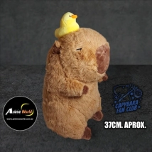 PELUCHE CARPINCHO-CAPIBARA CON PATITO IMPORTADO (37CM APROX) (P1353)
