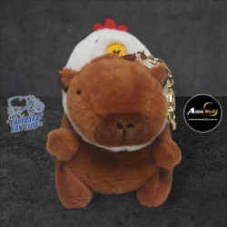 PELUCHE LLAVERO PREMIUM - CARPINCHO-CAPIBARA DISFRAZ #2 (15CM APROX) (P1371)
