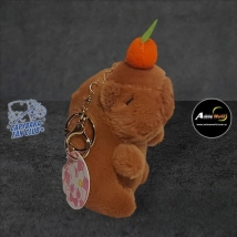 PELUCHE LLAVERO PREMIUM- CARPINCHO-CAPIBARA CON SONIDO #1 (15CM APROX) (P1378)