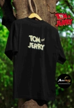 REMERA ALGODON IMPORTADO DOBLE ESTAMPA + TOM Y JERRY #1 (TALLA L) (R0997) (AZUL)
