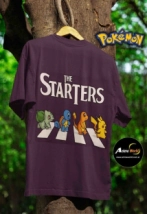 REMERA ALGODON IMPORTADO + POKEMON THE STARTERS #1 (TALLA M) (R1012)