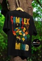 REMERA ALGODON IMPORTADO + CUBO COMPLEX MIND #1 (TALLA M) (R1014)