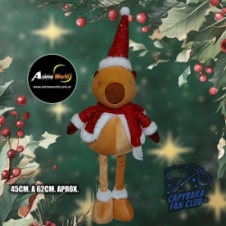 PELUCHE CARPINCHO-CAPIBARA NAVIDAD PATILARGAS #1 (45CM A 62CM APROX) (P1426)