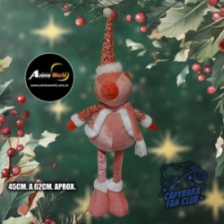 PELUCHE CARPINCHO-CAPIBARA NAVIDAD PATILARGAS #2 (45CM A 62CM APROX) (P1427)