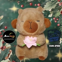 PELUCHE CARPINCHO-CAPIBARA CON AURICULAR #1 (25CM APROX) (P1429)