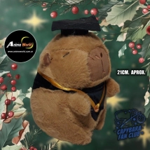 PELUCHE CARPINCHO-CAPIBARA GRADUADO #1 (21CM APROX) (P1432)