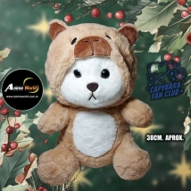 PELUCHE OSO DISFRAZADO CARPINCHO-CAPIBARA IMPORTADO (38CM APROX) (P1437)