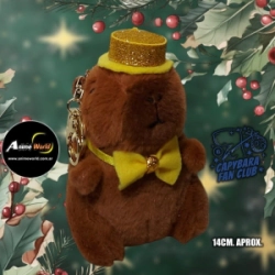 PELUCHE LLAVERO PREMIUM - CARPINCHO-CAPIBARA A�O NUEVO #1 (14CM APROX) (P1442)