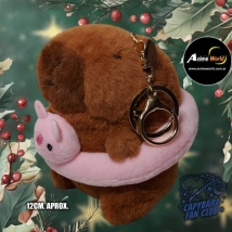 PELUCHE LLAVERO PREMIUM - CARPINCHO-CAPIBARA SALVAVIDA #2 (12CM APROX) (P1444)