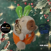 PELUCHE LLAVERO PREMIUM - CARPINCHO-CAPIBARA JARDINERO #1 (15CM APROX) (P1452)