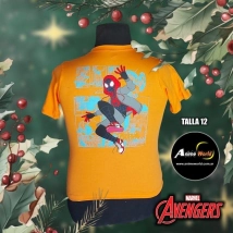 REMERA ALGODON - SPIDERMAN MILES #1 (TALLA 12) (R1026)