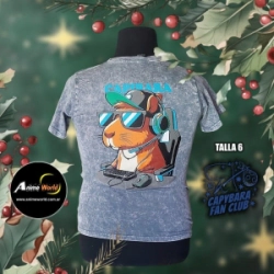 REMERA ALGODON - CARPINCHO-CAPIBARA #1 (TALLA 6) (R1028)