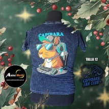 REMERA ALGODON - CARPINCHO-CAPIBARA #3 (TALLA 12) (R1035)