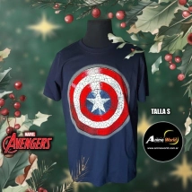 REMERA ALGODON IMPORTADO - CAPITAN AMERICA #2 (TALLA S) (R1044)