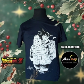 REMERA ALGODON IMPORTADO - DRAGON BALL #4 (TALLA 16 NEGRA) (R1054)