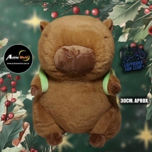 PELUCHE CARPINCHO-CAPIBARA CON MOCHILA MEDIANO #1 (30CM APROX) (P1464)
