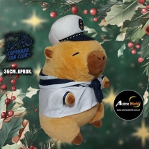 PELUCHE CARPINCHO-CAPIBARA MARINERO #1 MEDIANO (36CM APROX) (P1471)