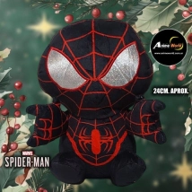PELUCHE SPIDERMAN SENTADO NEGRO (24CM APROX) (P1500)